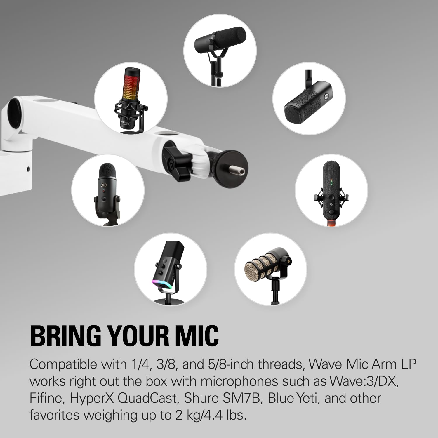 Foto 6 | Brazo Para Micrófono Elgato Wave Mic Arm Lp White Premium - Venta Internacional.