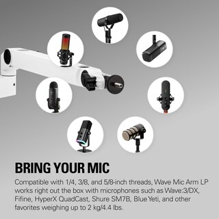 Foto 6 | Brazo Para Micrófono Elgato Wave Mic Arm Lp White Premium - Venta Internacional.
