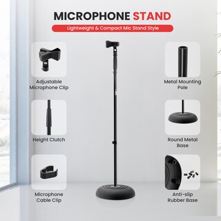 Foto 2 | Soporte Para Micrófono Pyle-pro Pmks5 Con Base Pesada Y Compacta - Venta Internacional.