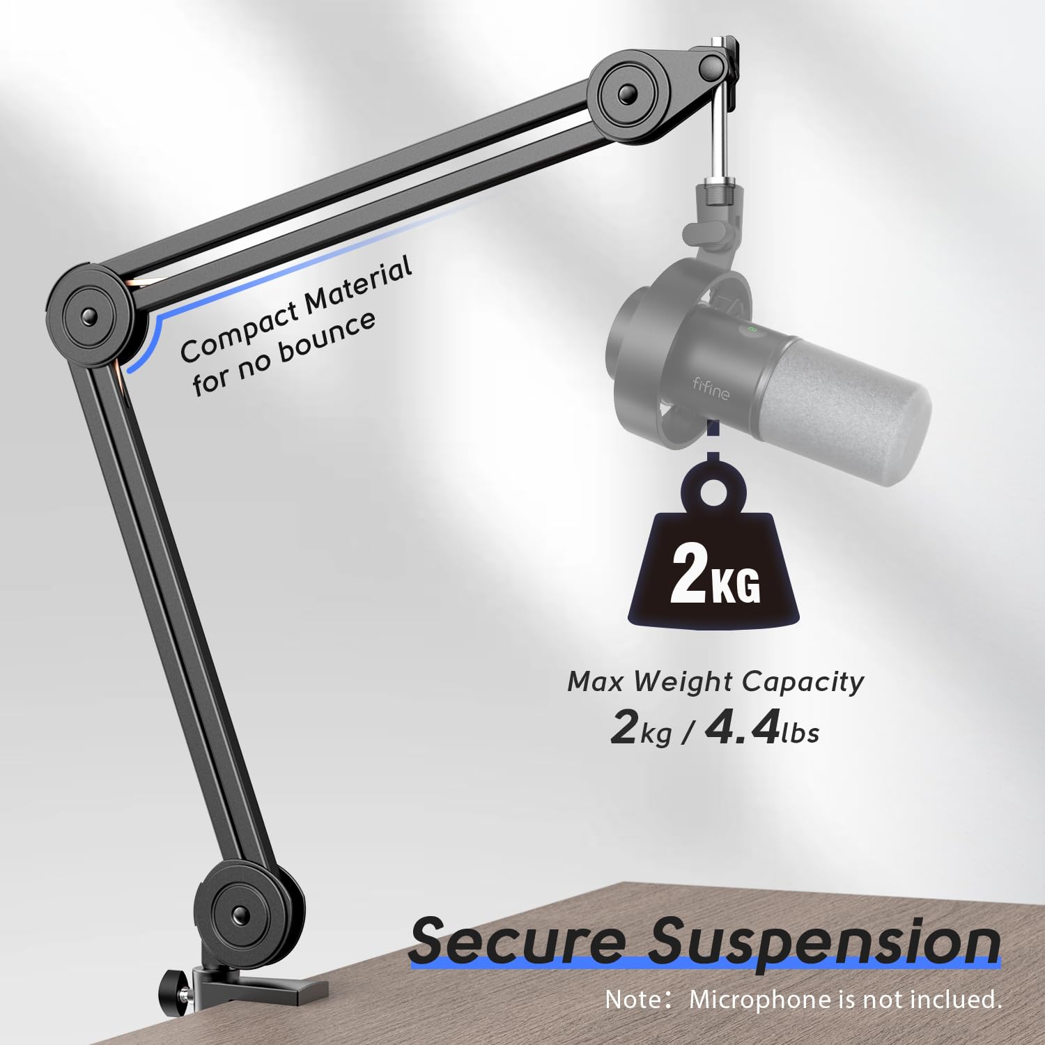 Foto 3 pulgar | Soporte Para Micrófono Fifine Heavy Duty Boom Arm Bm63 - Venta Internacional.