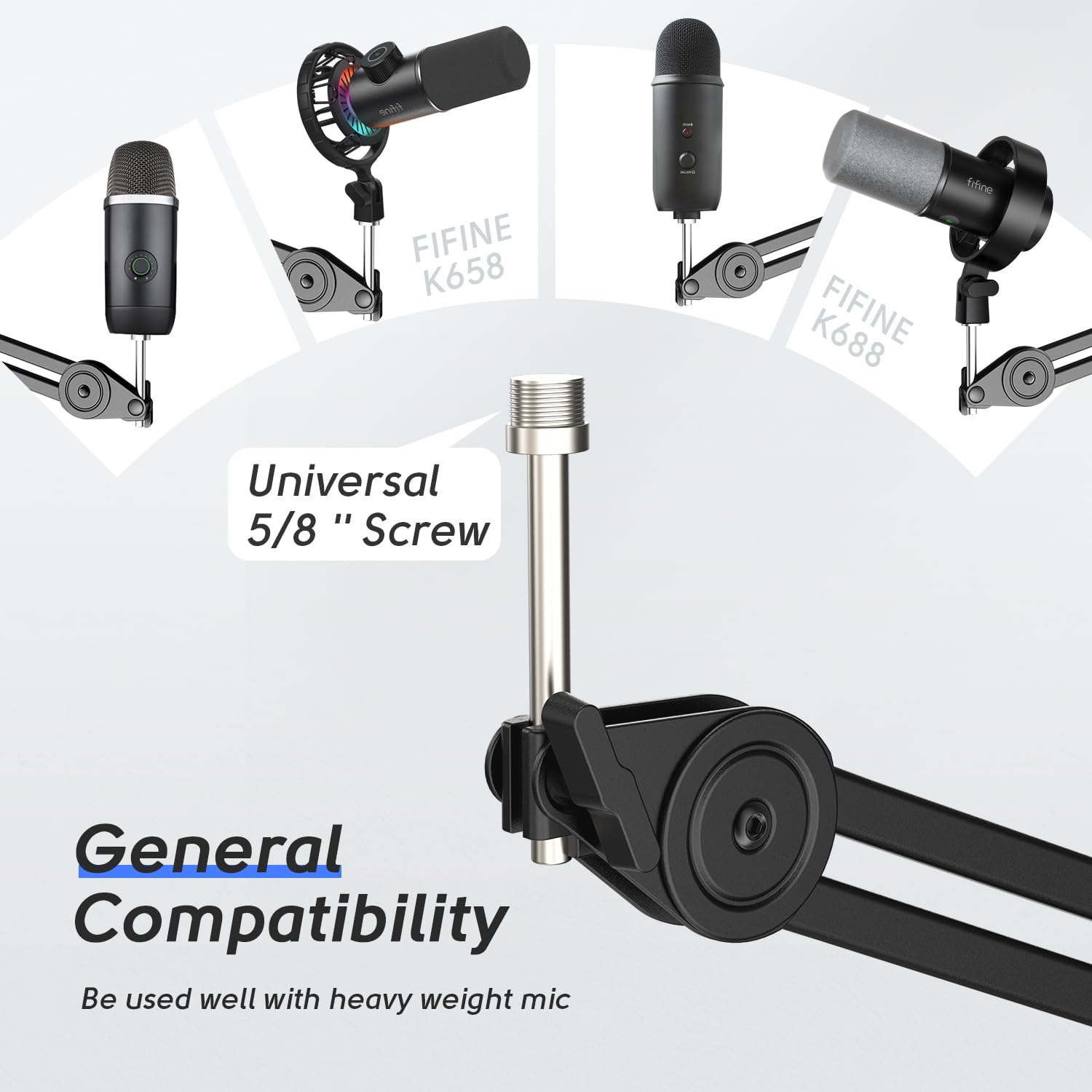 Foto 5 pulgar | Soporte Para Micrófono Fifine Heavy Duty Boom Arm Bm63 - Venta Internacional.