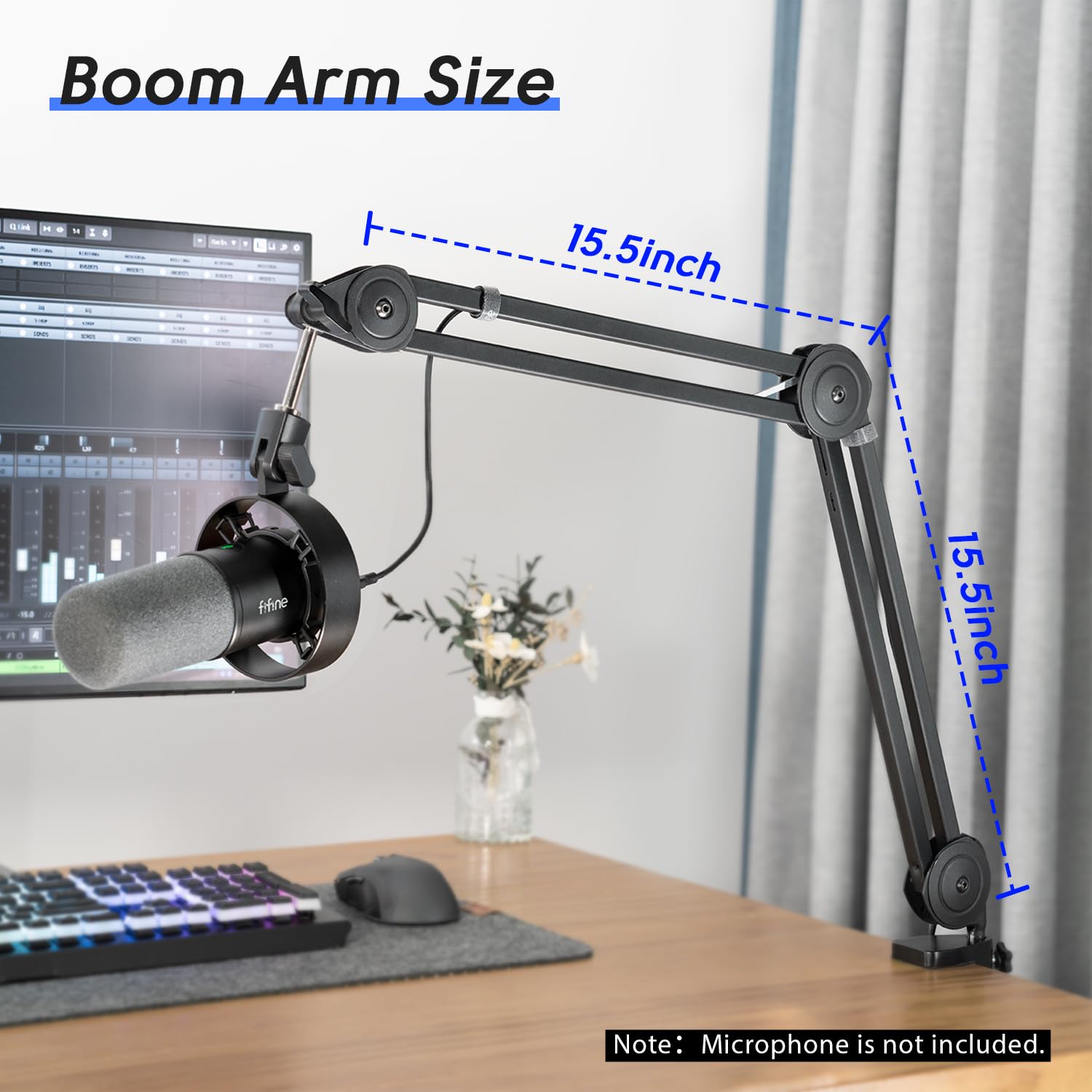 Foto 7 pulgar | Soporte Para Micrófono Fifine Heavy Duty Boom Arm Bm63 - Venta Internacional.