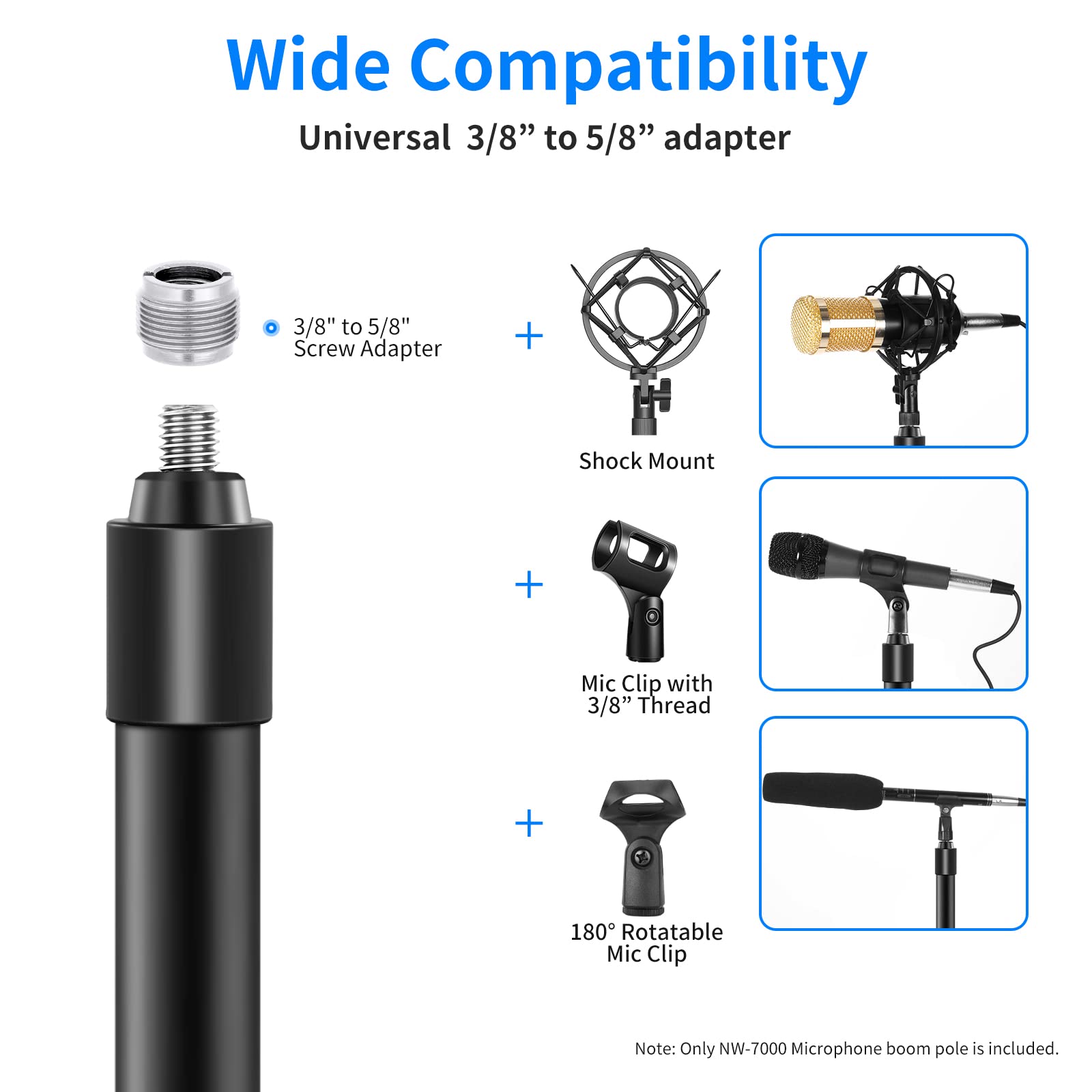 Foto 2 | Micrófono Boom Arm Neewer Nw-7000 De 0,9 M A 2,4 M De Longitud - Venta Internacional.
