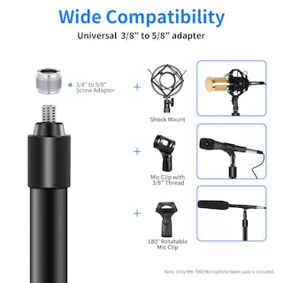 Foto 2 | Micrófono Boom Arm Neewer Nw-7000 De 0,9 M A 2,4 M De Longitud - Venta Internacional.