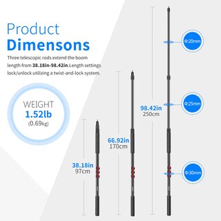 Foto 3 | Micrófono Boom Arm Neewer Nw-7000 De 0,9 M A 2,4 M De Longitud - Venta Internacional.