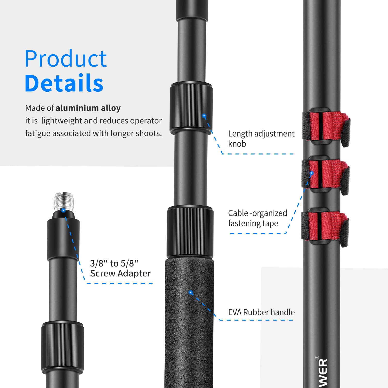 Foto 5 | Micrófono Boom Arm Neewer Nw-7000 De 0,9 M A 2,4 M De Longitud - Venta Internacional.
