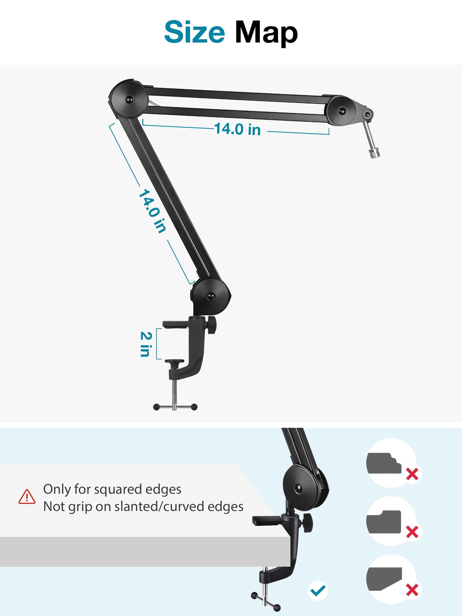 Foto 4 pulgar | Soporte De Brazo Para Micrófono Innogear Heavy Duty Para Blue Yeti - Venta Internacional.