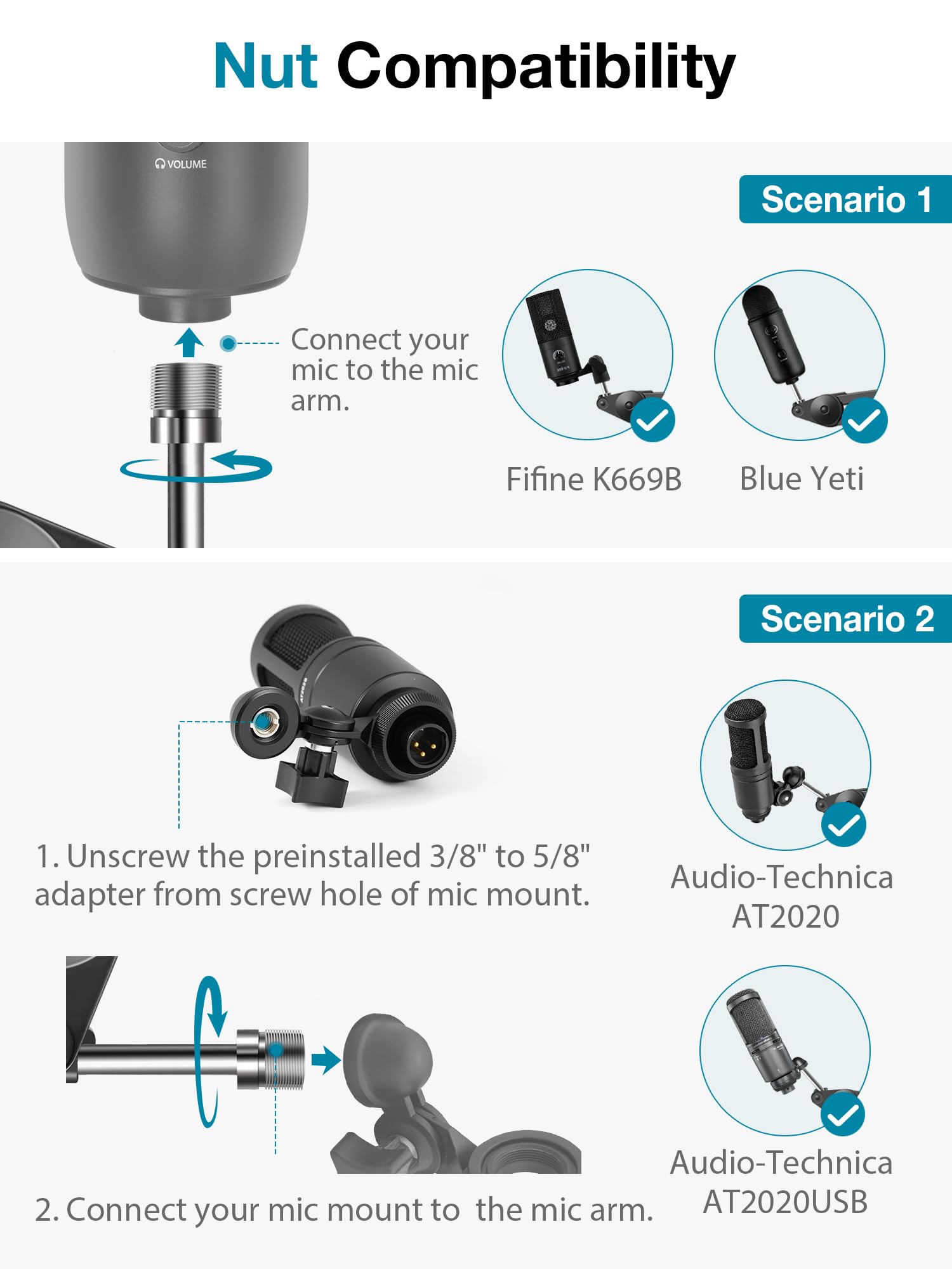 Foto 6 pulgar | Soporte De Brazo Para Micrófono Innogear Heavy Duty Para Blue Yeti - Venta Internacional.