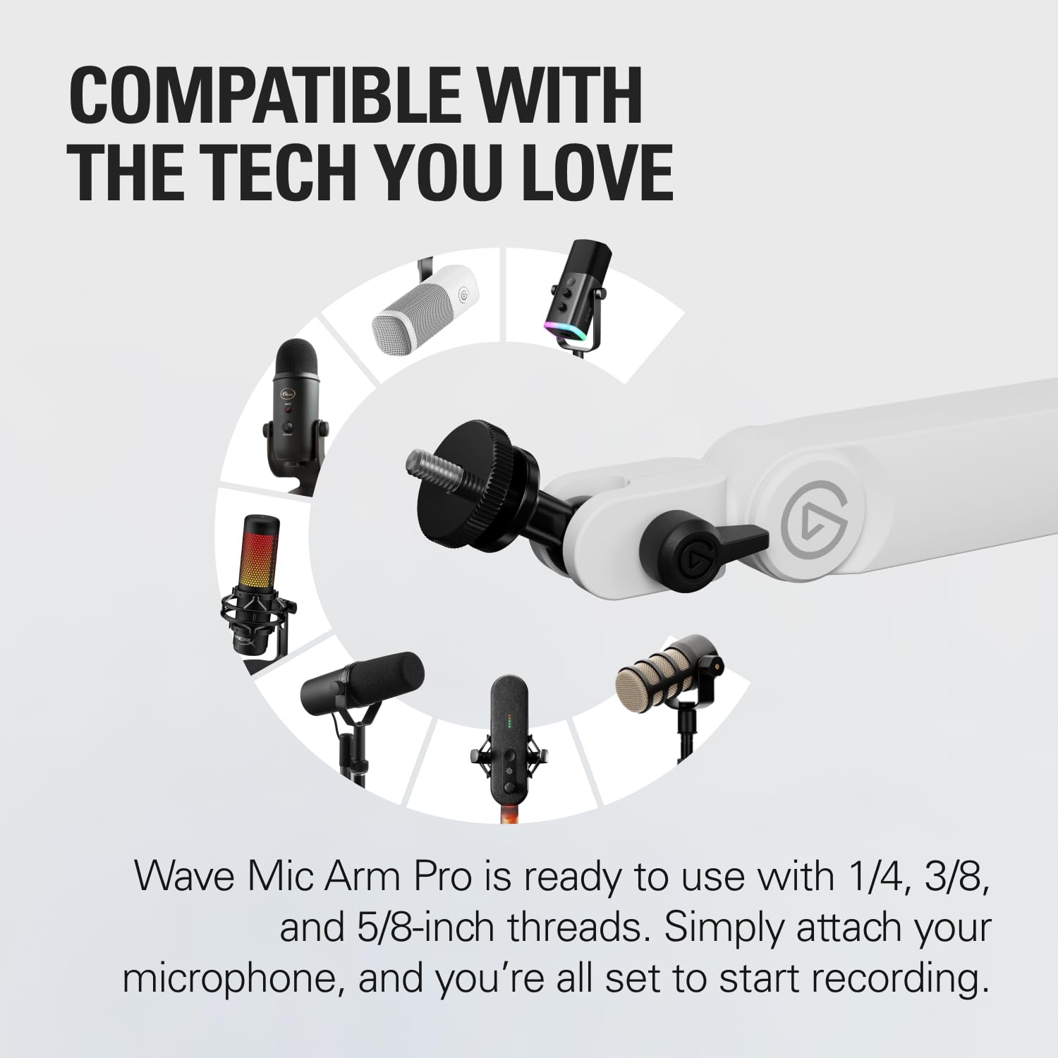 Foto 3 | Brazo para Micrófono Elgato Wave Mic Arm Pro Blanco- Venta Internacional