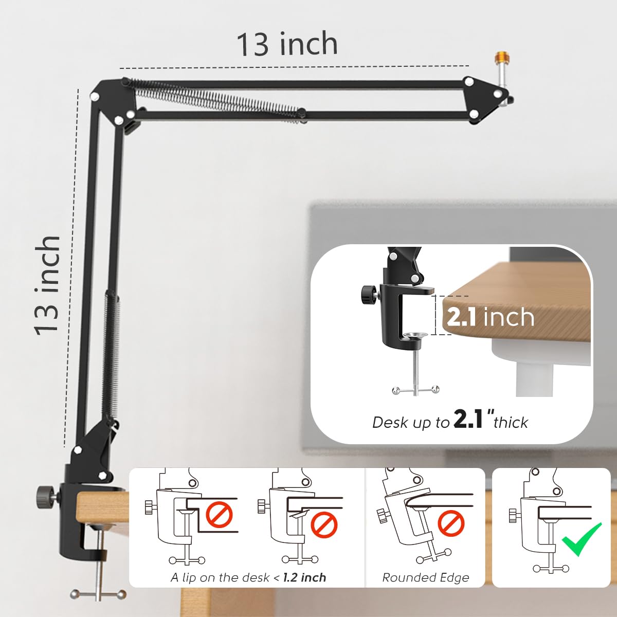 Foto 7 pulgar | Soporte De Brazo Para Micrófono Fifine Suspension Boom Scissor Cs1 - Venta Internacional.