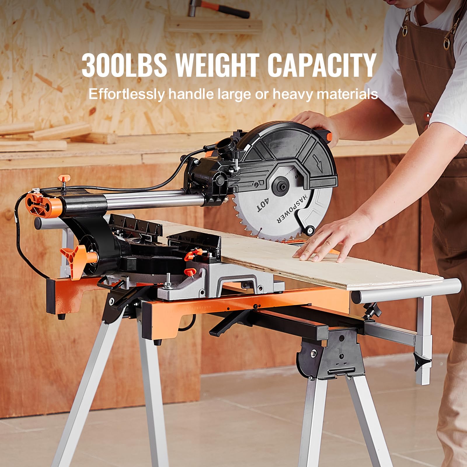 Foto 6 | Soporte Plegable Para Sierra Ingletadora Vevor De 80 Pulgadas Con 300 Libras - Venta Internacional.