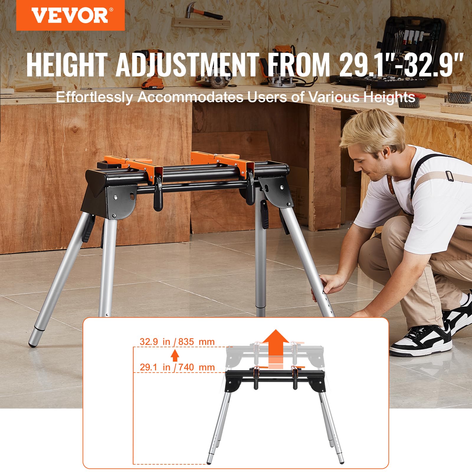 Foto 3 pulgar | Soporte Para Sierra Ingletadora Vevor De 36 Cm Con Soporte De Montaje Integrado - Venta Internacional.
