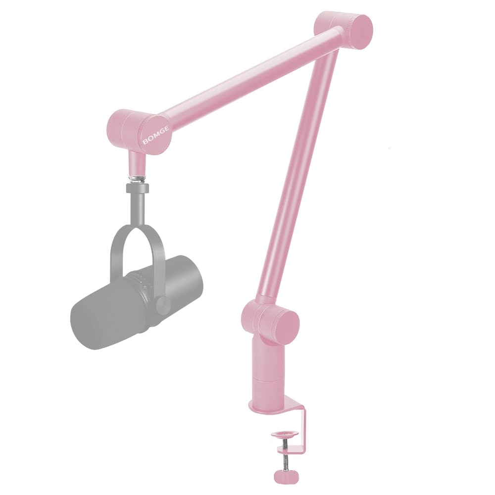 Foto 1 | Soporte Para Micrófono Boom Arm Bomge Ajustable, Resistente, Rosa - Venta Internacional.