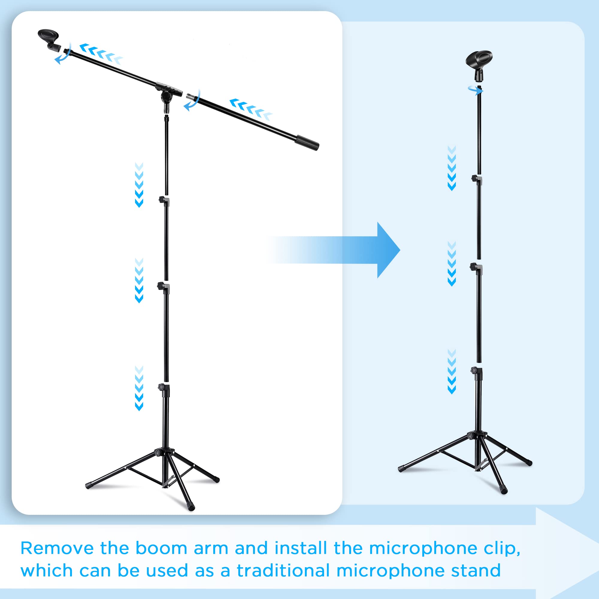 Foto 4 | Soporte Para Micrófono Bietrun, Paquete De 2 Unidades, Altura Ajustable - Venta Internacional.