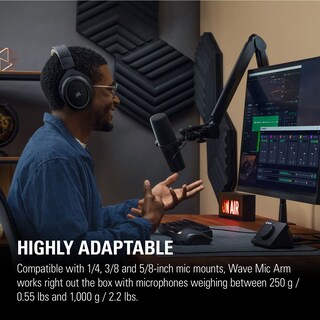 Foto 4 | Brazo De Micrófono Broadcasting Boom Arm Elgato Wave Con Gestión De Cables - Venta Internacional.