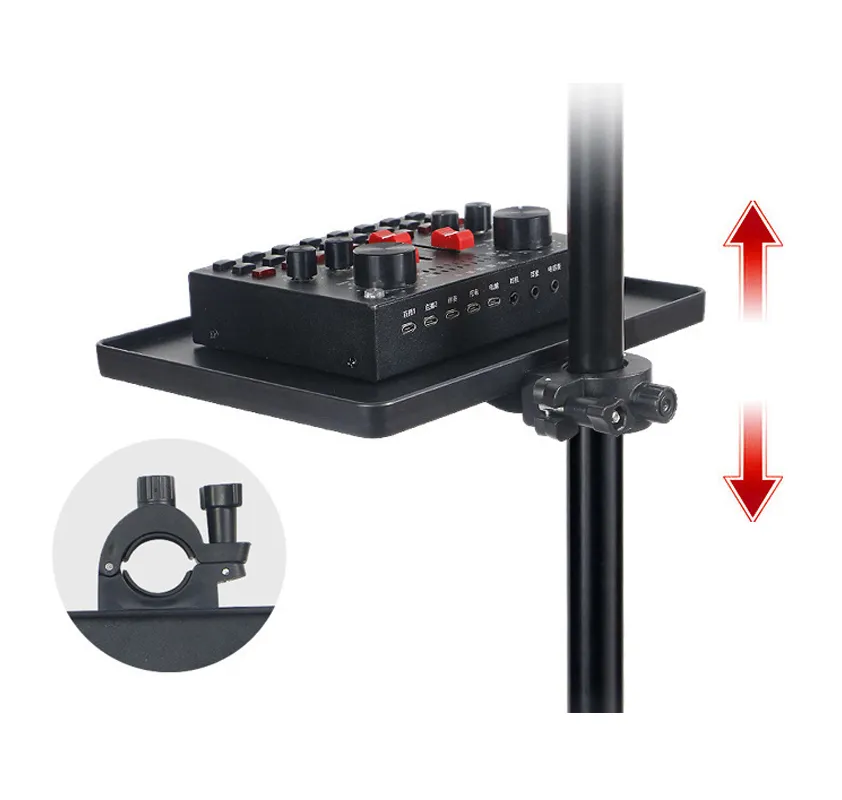 Foto 3 pulgar | Bandeja Para Micrófono De Sonido Accesorio Estante Soporte Negro