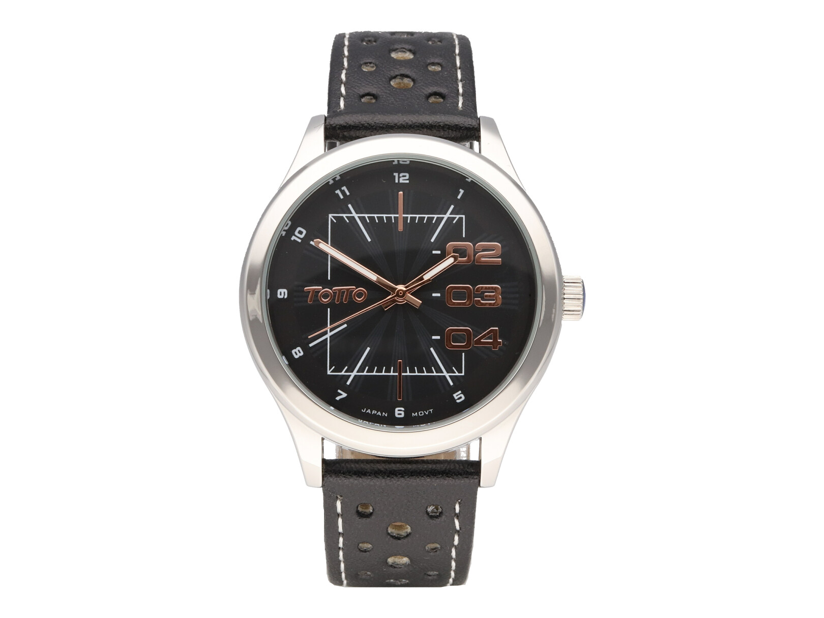 Reloj de Pulso Totto color Plateado/Negro para Hombre