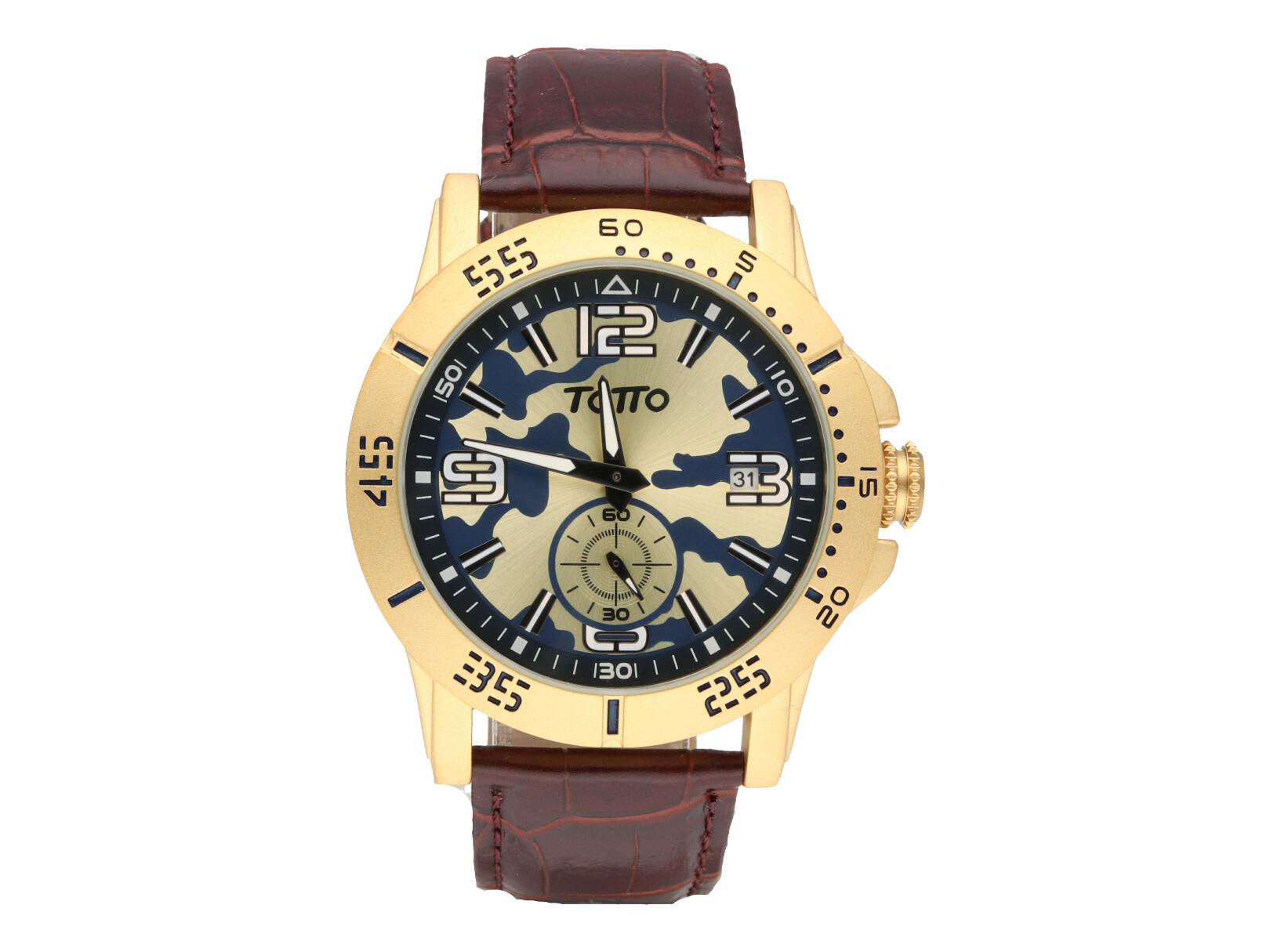 Reloj de Pulso Totto color Café/Dorado para Hombre