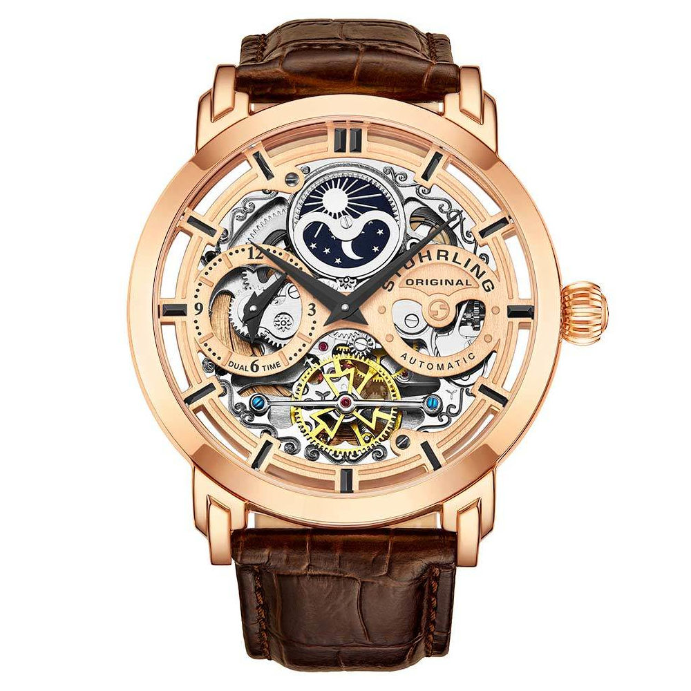 Reloj Stührling Mx  Legacy Anatol 371 47mm color Rose Gold para Hombre $5,799