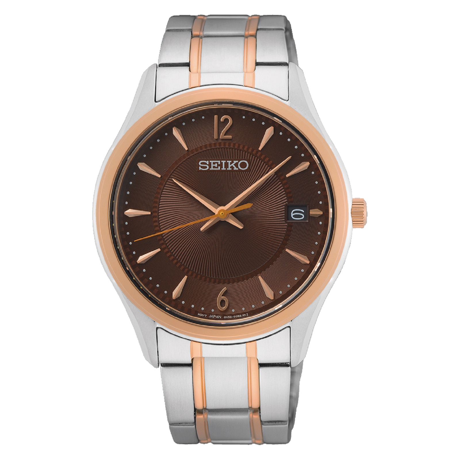 Reloj de Pulso SEIKO SUR471P1 color Café con Plateado para Hombre