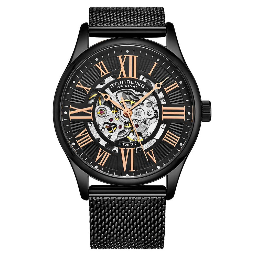 Reloj Stührling Mx Automático Legacy Atrio II 3942m 42mm color Negro