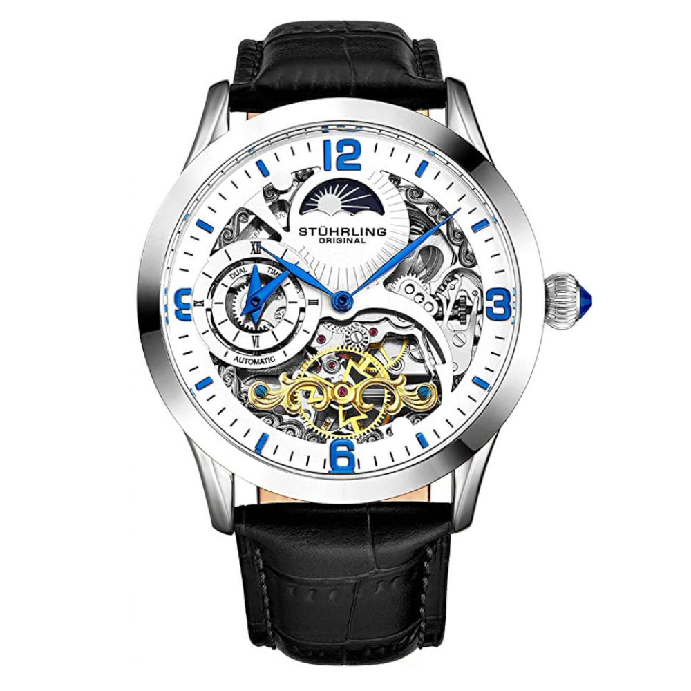 Reloj Stührling Mx Automático Legacy Special Reserve 3921 44 mm color Negro