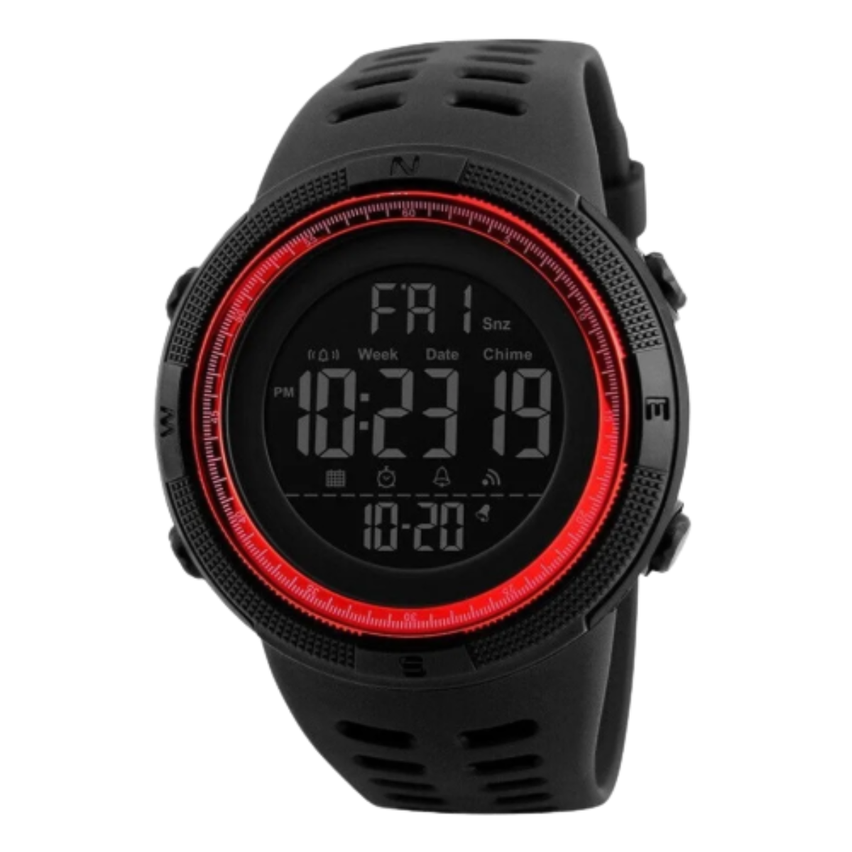 Reloj  Deportivo Digital Rojo con Negro