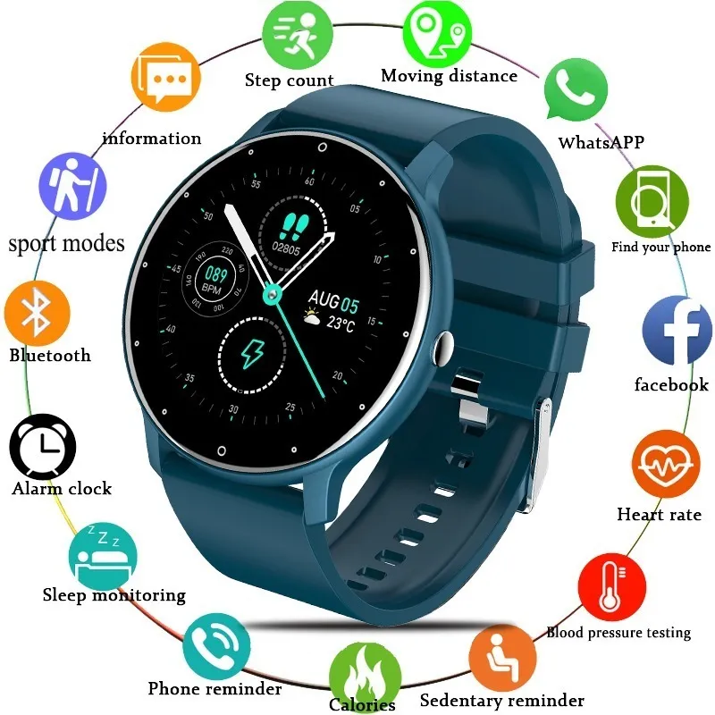 Foto 3 | Reloj Inteligente Lige Deportivo Impermeable para Hombre color Azul