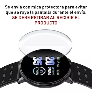 Foto 5 | Smartwatch con Bluetooth Genérica 119 Plus color Negro