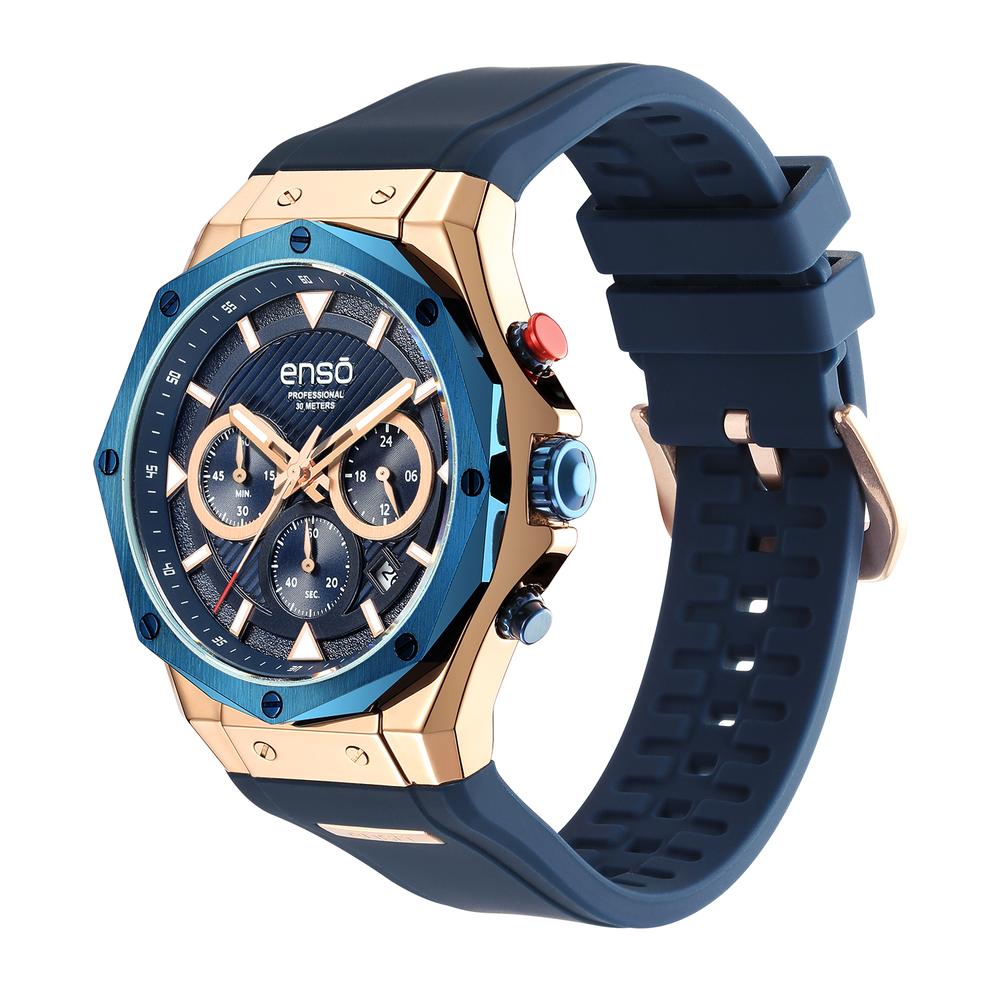 Foto 3 pulgar | Reloj De Pulsera Enso Para Hombre Ew1042g6 Azul