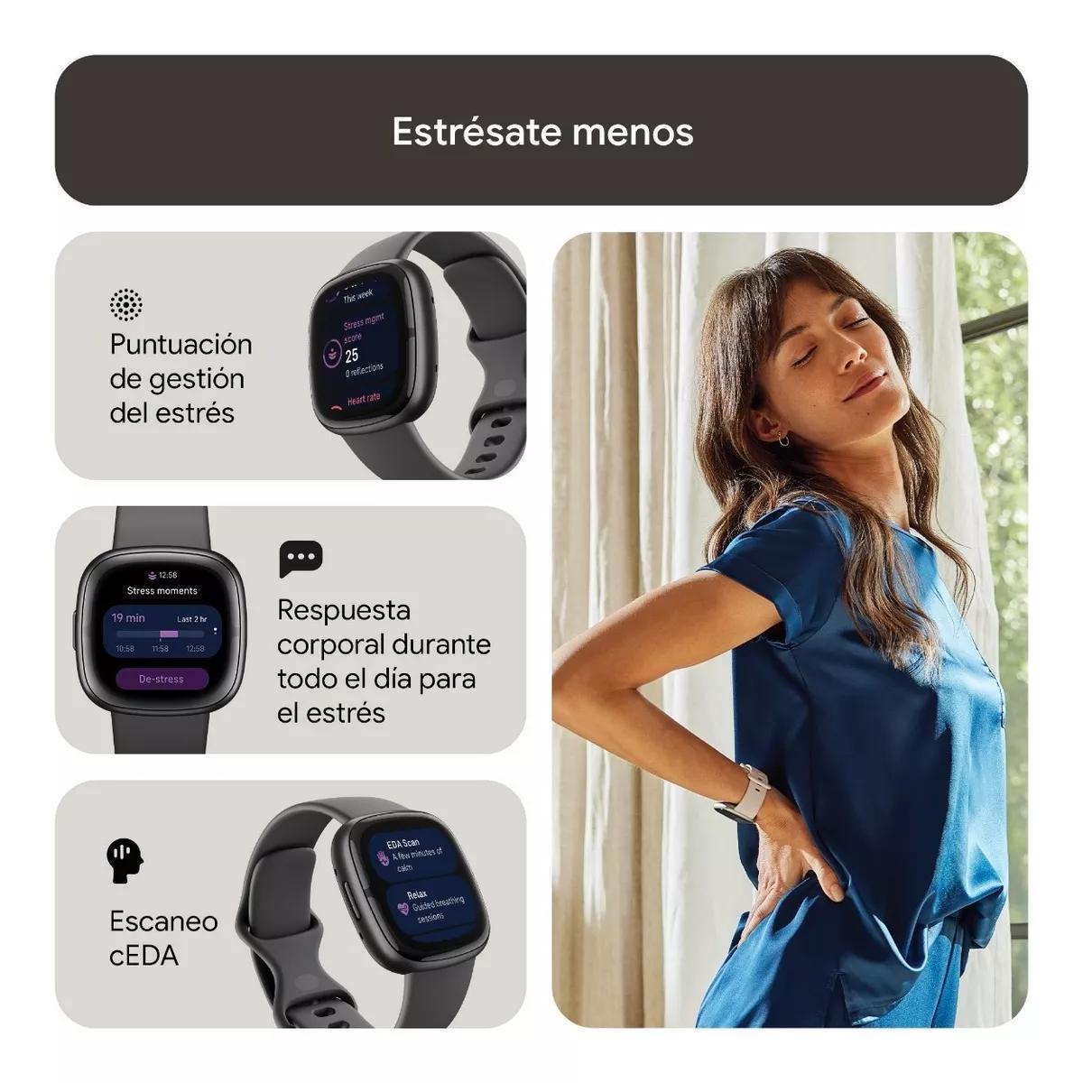 Foto 4 pulgar | Smartwatch Fitbit Elegante color Gris Versa 2 1.4 Bluetooth