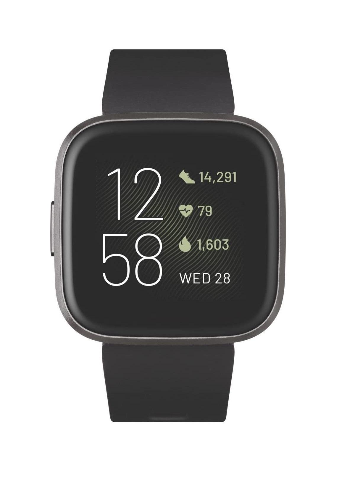 Smartwatch Fitbit Versa 2 color Negro Aluminio Malla Silicon