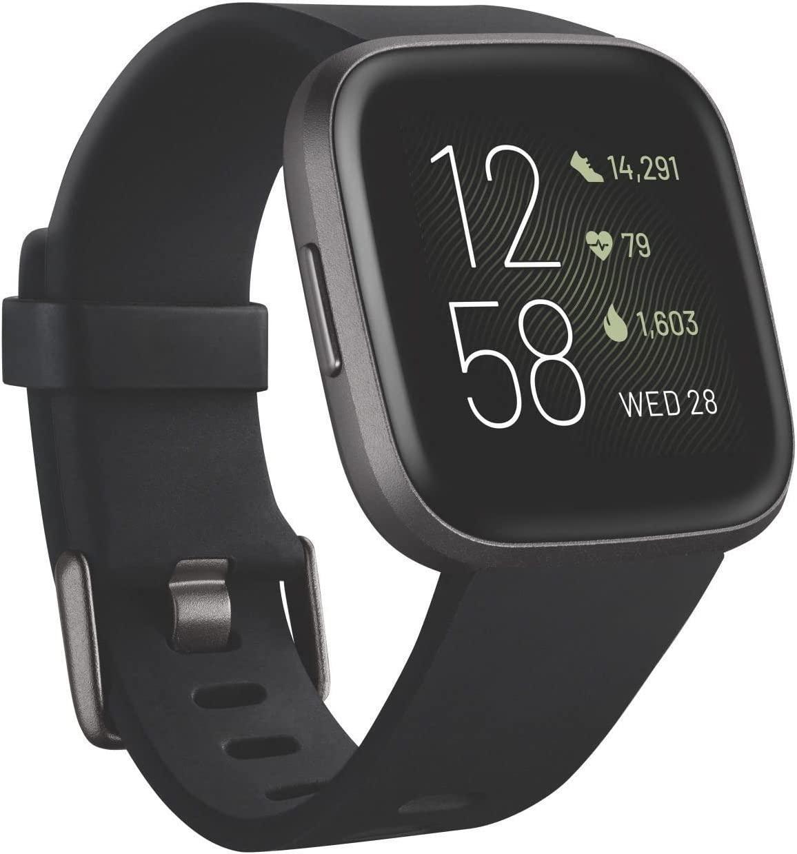 Foto 3 pulgar | Smartwatch Fitbit Versa 2 color Negro Aluminio Malla Silicon