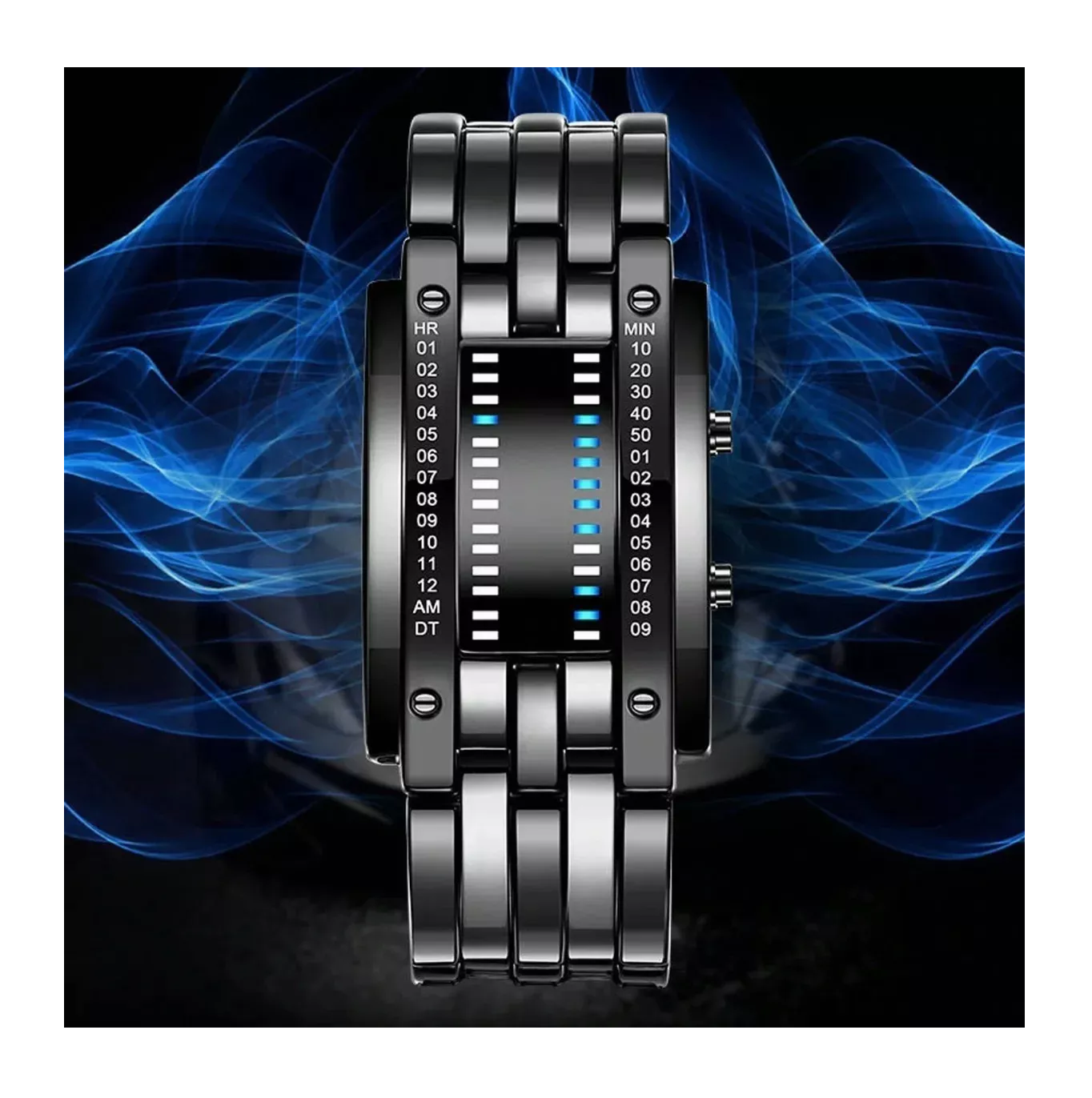 Foto 4 pulgar | Reloj Electrónico Curioso Binario Con Luz Led Elegante Negro