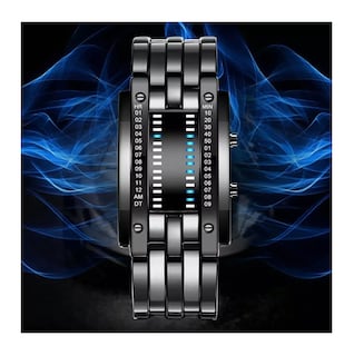 Foto 3 | Reloj Electrónico Curioso Binario Con Luz Led Elegante Negro