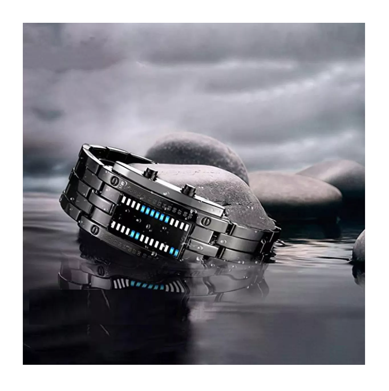 Foto 5 | Reloj Electrónico Curioso Binario Con Luz Led Elegante Negro