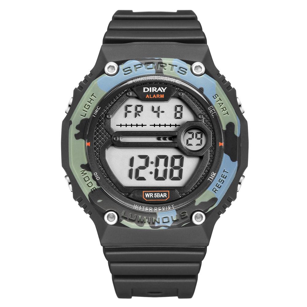 Reloj Infantil Diray Para Caballero Dr2116g3 Camuflado