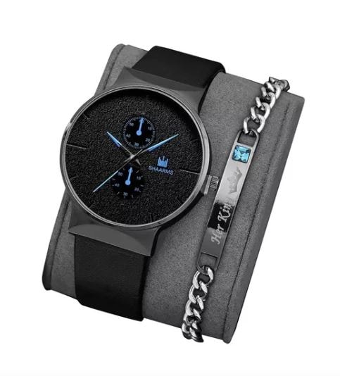 Set Reloj de Cuarzo más Pulsera para Hombre $503