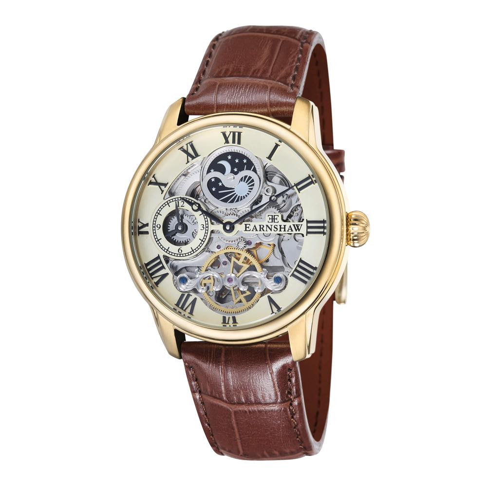 Foto 2 pulgar | Reloj de Pulsera Earnshaw Longitude Golden Champagne para Hombre