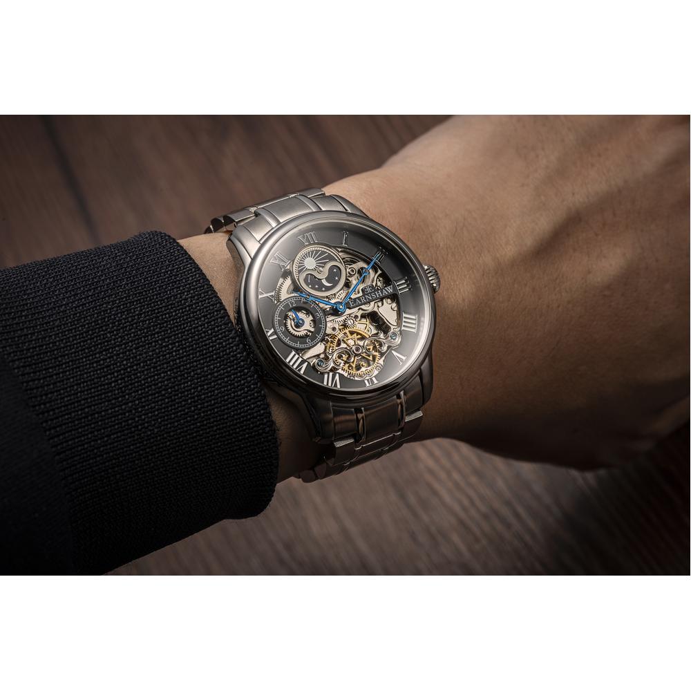 Foto 3 pulgar | Reloj de Pulsera Earnshaw Longitude Steeled Black para Hombre