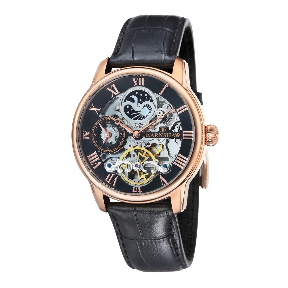 Foto 2 pulgar | Reloj de Pulsera Earnshaw Longitude Tuxedo Black para Hombre