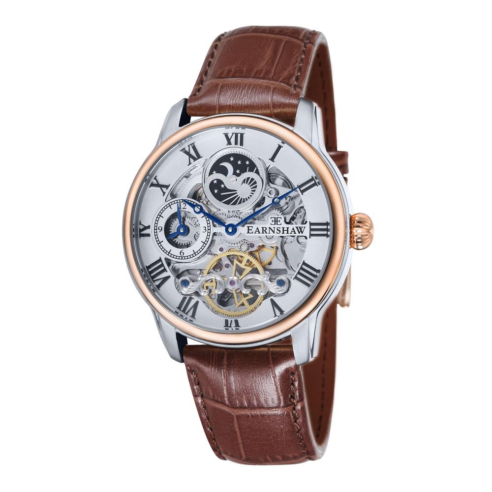 Foto 2 pulgar | Reloj de Pulsera Earnshaw Longitude Fine Brown para Hombre