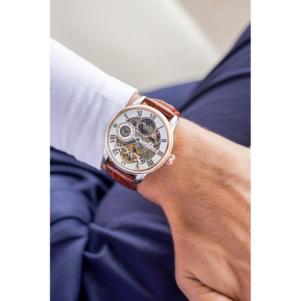 Foto 6 pulgar | Reloj de Pulsera Earnshaw Longitude Fine Brown para Hombre