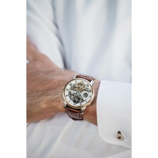Foto 6 | Reloj de Pulsera Earnshaw Longitude Fine Brown para Hombre