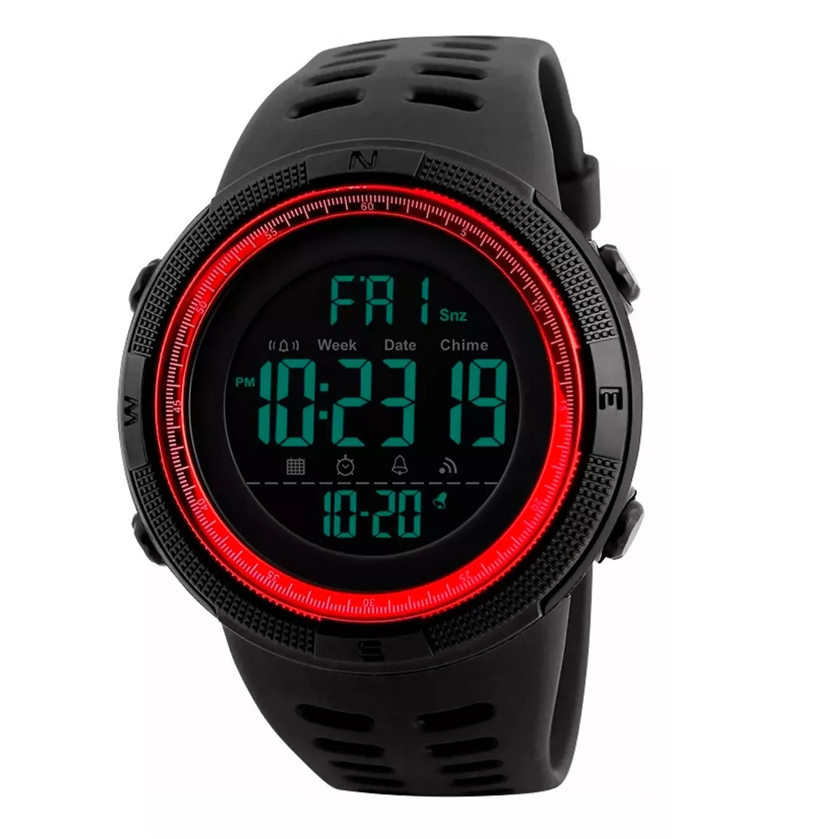 Reloj Hombre Deportivo Digital Resistente Al Agua  Eo Safe Imports Esi-12968 Multicolor