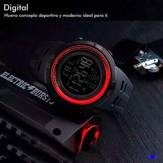 Foto 2 | Reloj Hombre Deportivo Digital Resistente Al Agua Eo Safe Imports Esi-12968 Multicolor