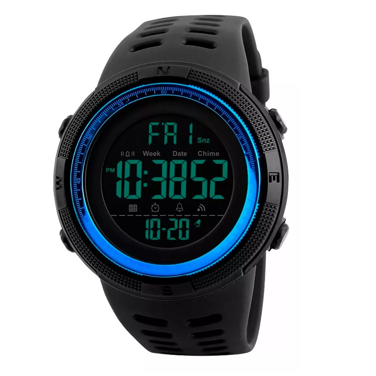 Reloj Hombre Deportivo Digital Resistente Al Agua  Eo Safe Imports Esi-12966 Multicolor