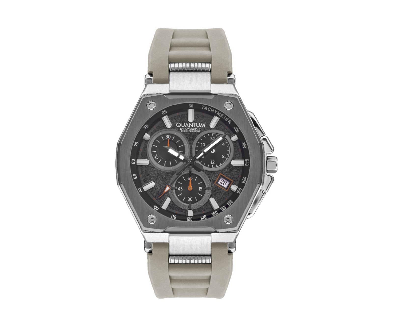 Reloj Quantum Hombre Correa Silicón Gris Pwg1005.374