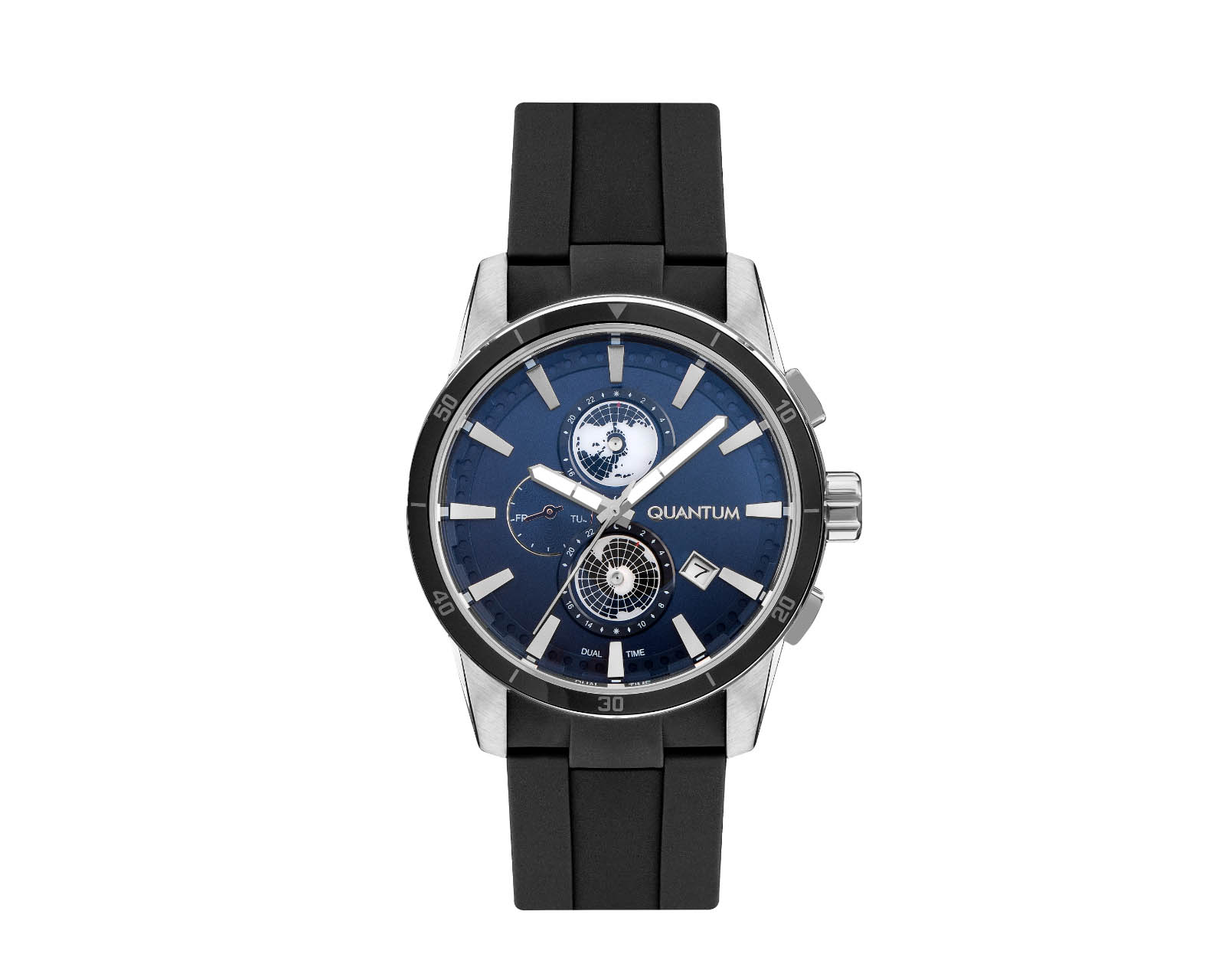 Reloj Quantum Hombre Correa Silicón Negro Adg991.391