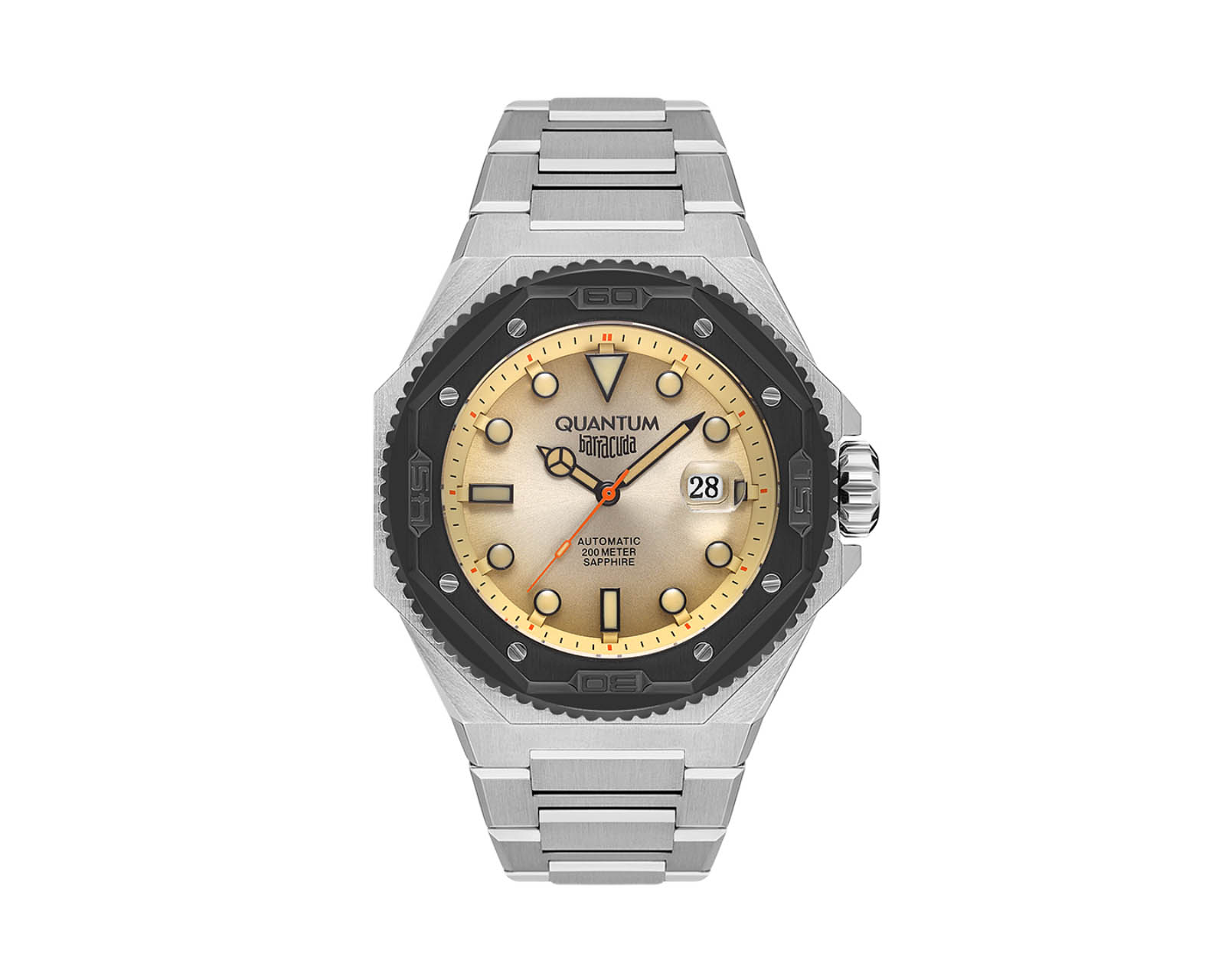 Reloj Quantum Hombre Extensible Acero Plateado Bar1090.340